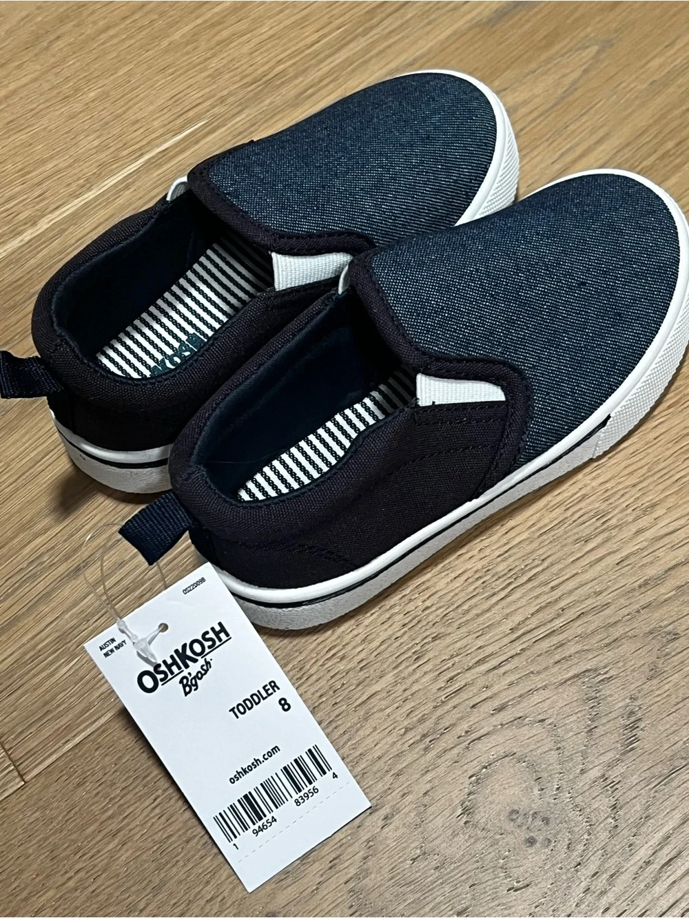 OshKosh B'gosh Toddler Slip-On Sneakers in Navy/Black